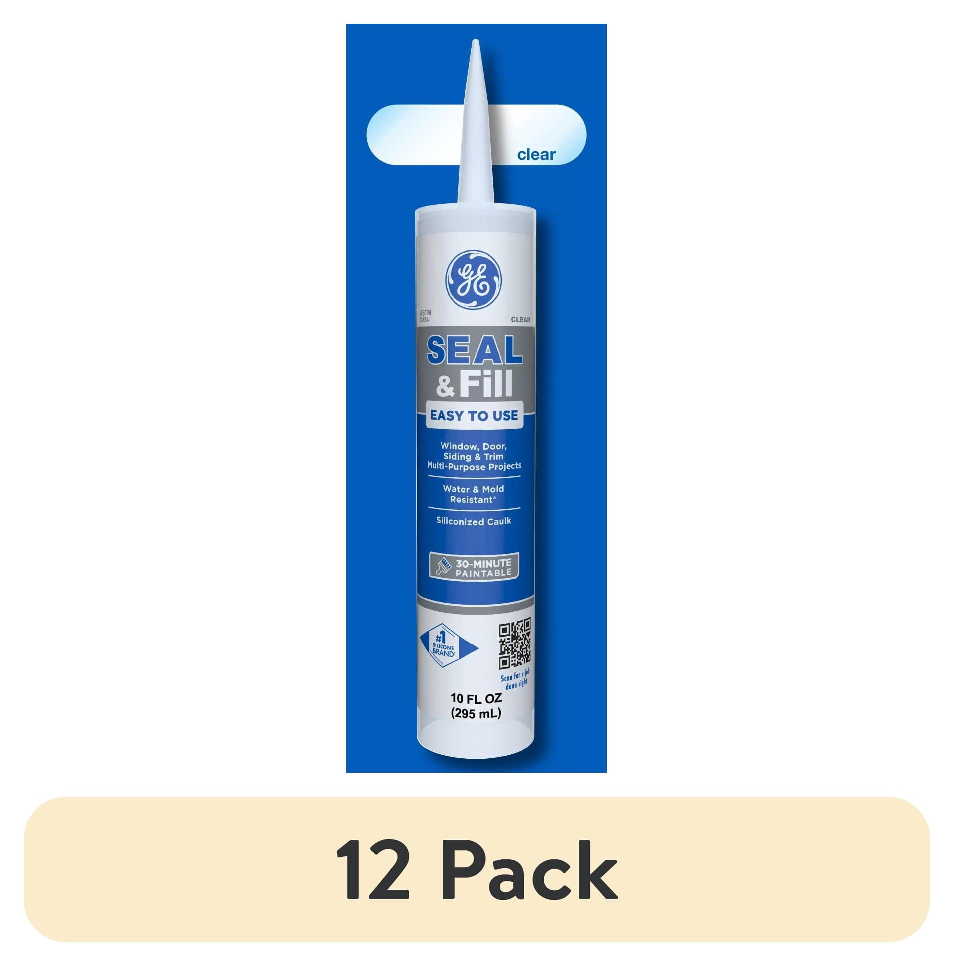 GE Seal And Fill Multipurpose Window & Door, Pack of 1, Clear 10 fl oz Cartridge