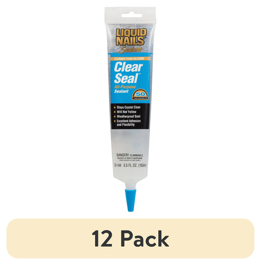 (12 pack) Liquid Nails Clear Seal CS-144 5.5 oz. All-Purpose Sealant
