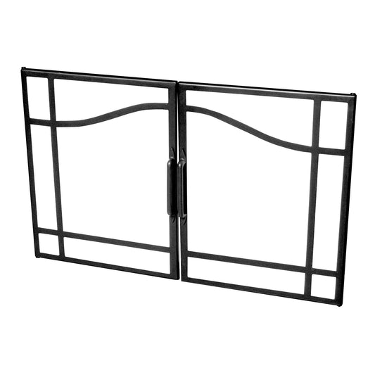Dimplex BF Series Black Large Cabinet-style Fireplace Doors with Clear Tempered Glass BFSDOOR39BLK