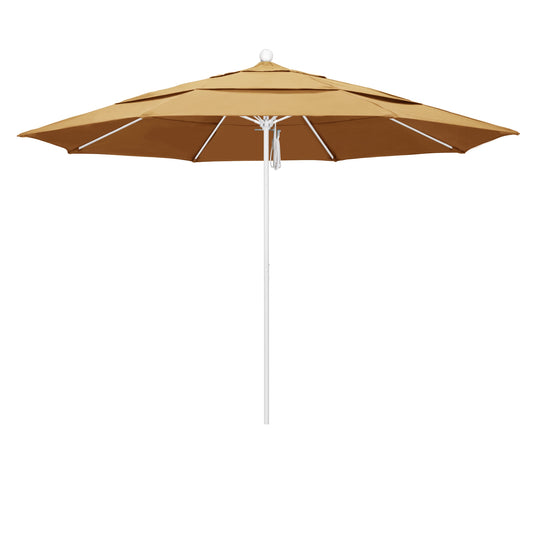 California Umbrella 11-ft Aluminum Yellow No-tilt Market Patio Umbrella
