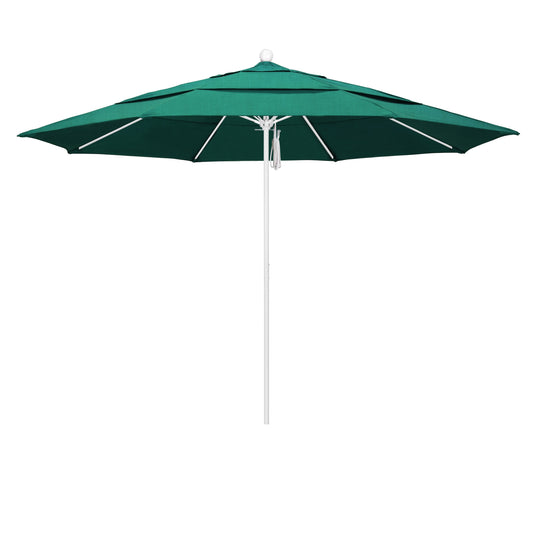 California Umbrella 11-ft Aluminum Green No-tilt Market Patio Umbrella