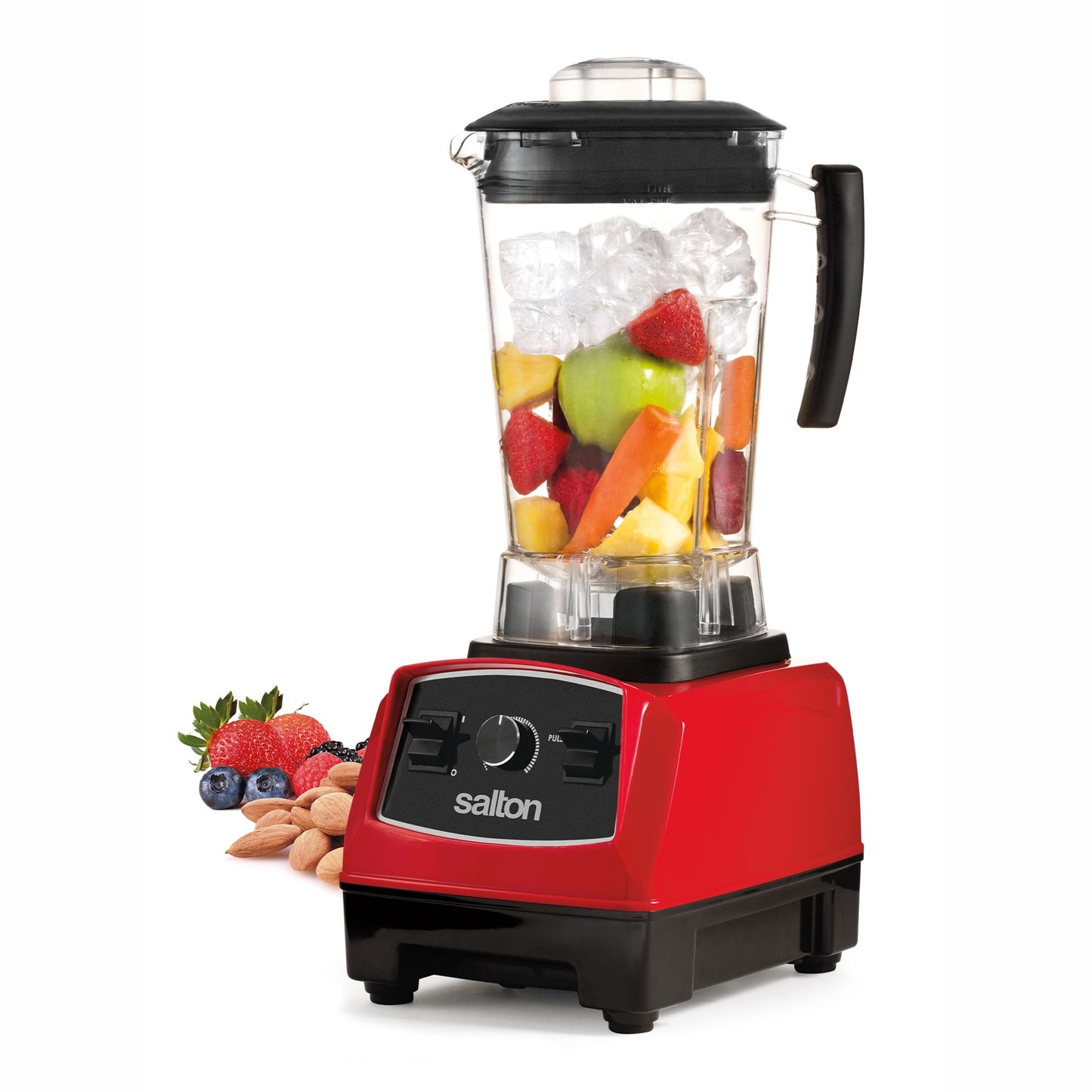 Open Box Salton Power 2Lt 1500W 8 Blade Vortex Jar Table Top Blender, Red