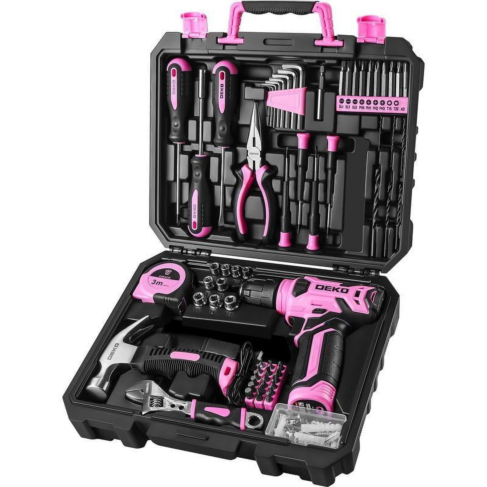 126-Piece Tool Kit With 8V Cordless Power Drill, USB Charging, And Carrying Case – Great For DIY Projects, Home Fixes, Furniture Assembly. Perfect Gift For Him Or Her