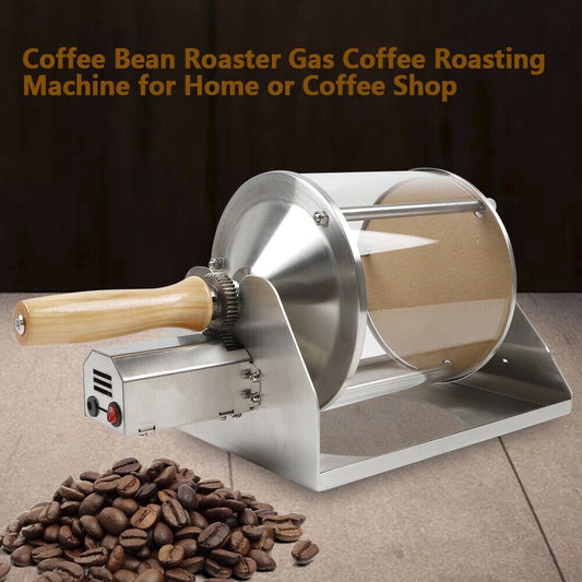 12V Coffee Bean Roasting Machine Stainless Manual Coffee Bean Roasting Machine Direct Heating Home Roaster