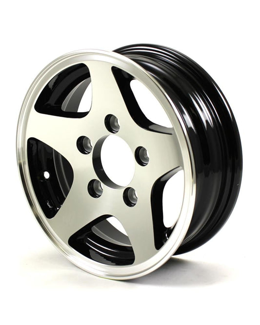 12X4 5-Lug on 4.5" Aluminum 5-Star Trailer Wheel - 424545B