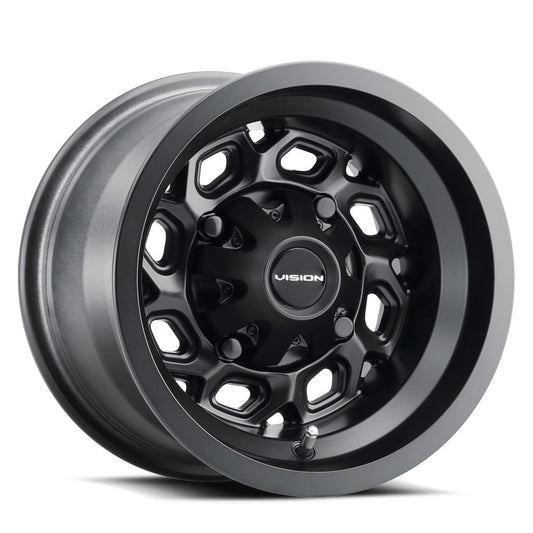 12x7 Vision ATV/UTV 361 Spyder UTV Matte Black Wheel 4x110 (2.5mm)