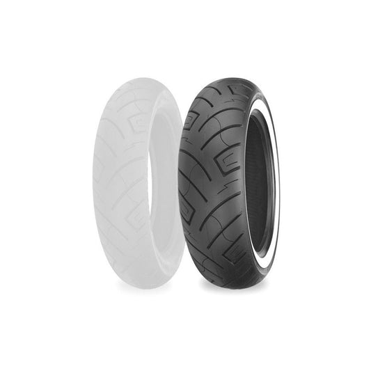 130/70-18 Shinko 777 Heavy Duty White Wall Front Tire