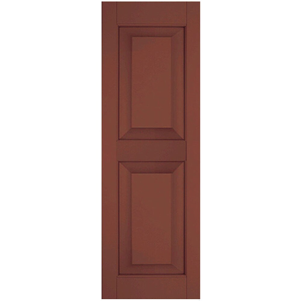 Ekena Millwork 15-in W x 32-in H Country Redwood Raised panel Wood Exterior Shutters ( 2 -Pack )
