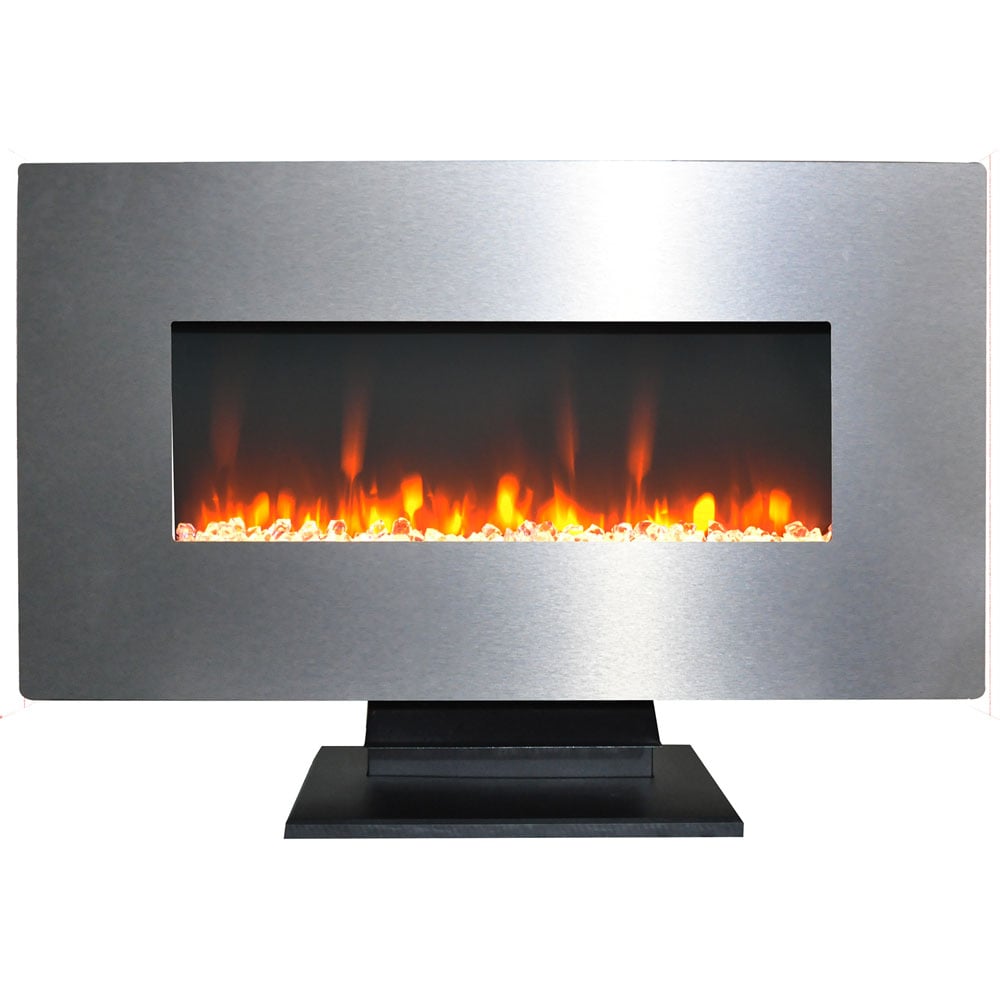 Cambridge 36-in W Stainless Steel Fan-forced Electric Fireplace CAM36WMEF-1SS
