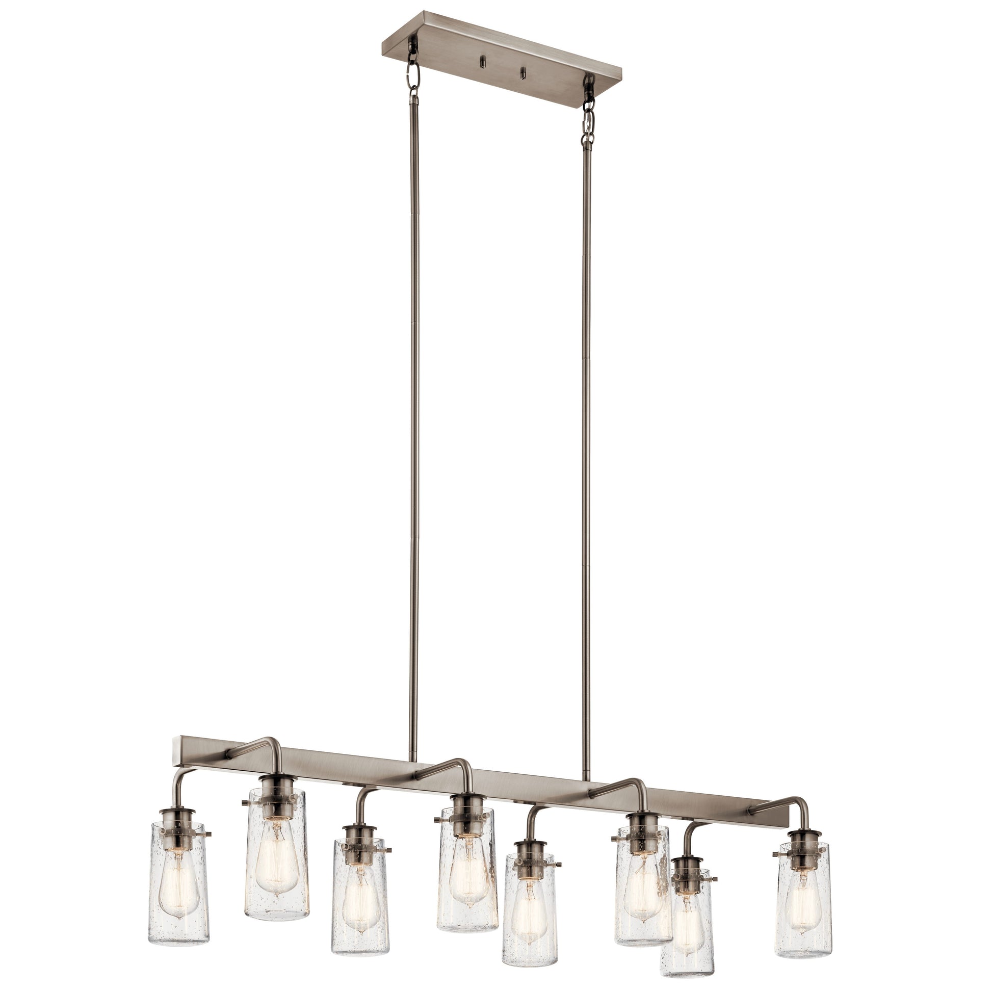 Kichler Braelyn 8 -Light Pewter Farmhouse For Use in Bedrooms, Dining Rooms, Foyers, Kitchens, Living Rooms Chandelier 1966843
