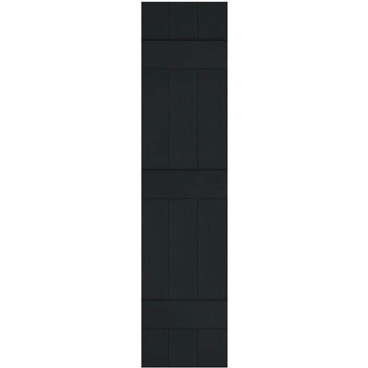 Ekena Millwork 14-in W x 75-in H Black Board and batten Exterior Shutters ( 2 -Pack )