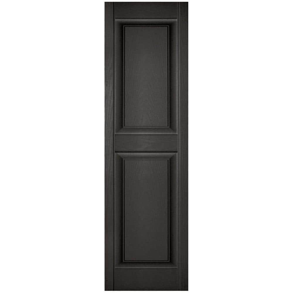 Ekena Millwork 14.75-in W x 55-in H Musket Brown Raised panel Exterior Shutters ( 2 -Pack )