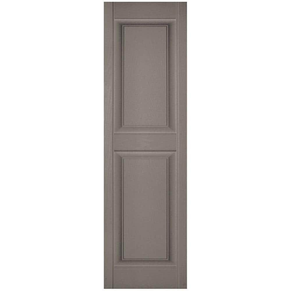 Ekena Millwork 12-in W x 59-in H Clay Raised panel Exterior Shutters ( 2 -Pack )
