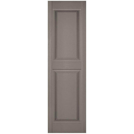 Ekena Millwork 12-in W x 59-in H Clay Raised panel Exterior Shutters ( 2 -Pack )