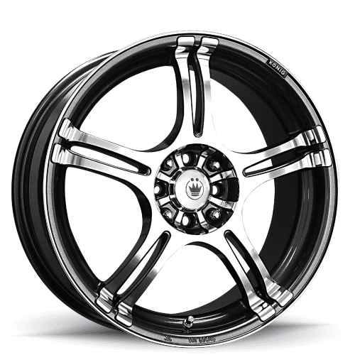 13x5.5 Konig 48A Incident Graphite W/Machined Face Wheel 4x100/4x4.5 (38mm)