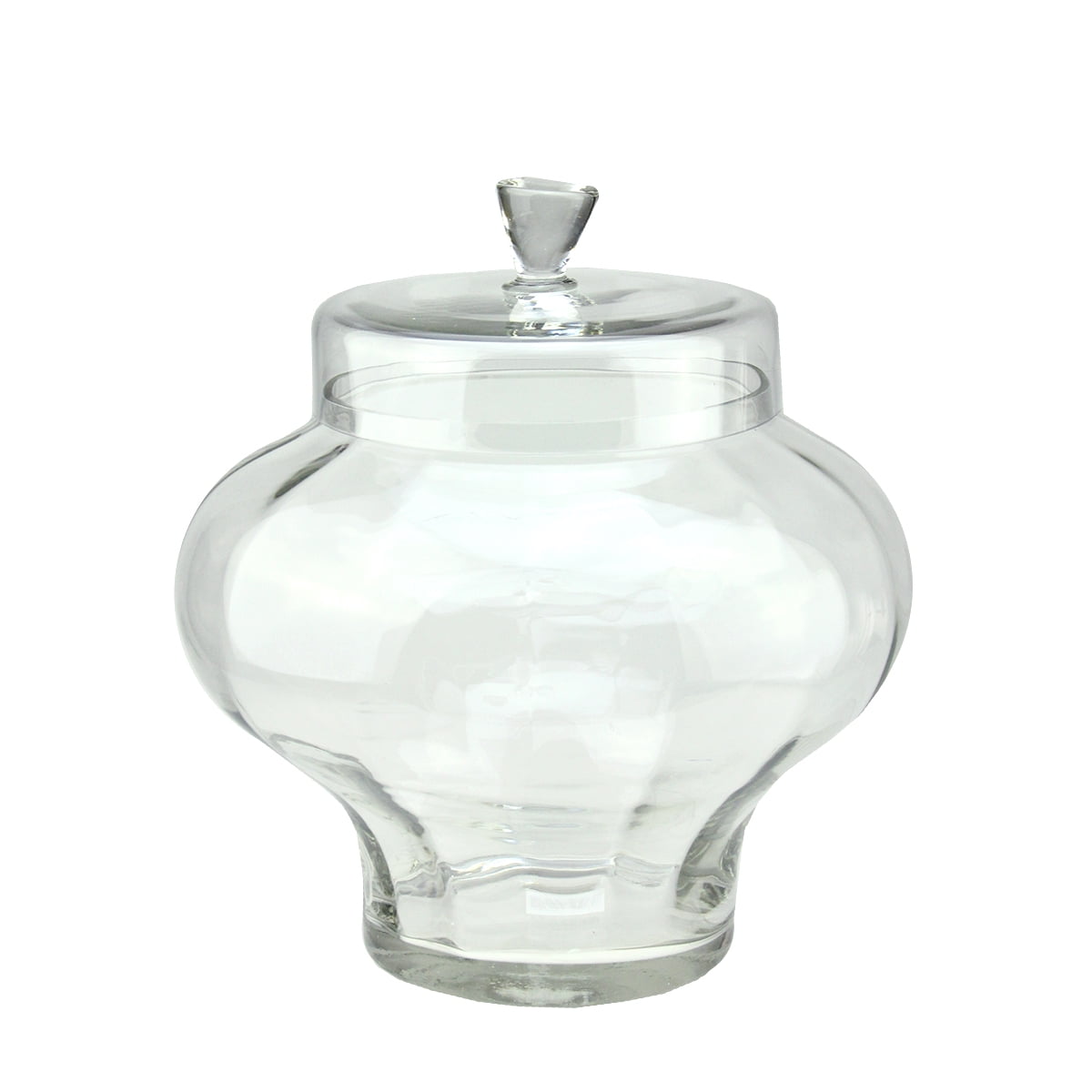 Northlight 14.5" Transparent Finial Glass Dish with Lid - Clear