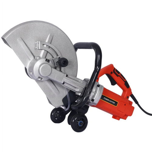 14" Electric Concrete Saw, 3000w Concrete Cutter Cut-Off Saw, Wet/Dry Corded Circular Saw 14" Blade and Attachments, 5" Cut Depth Masonry Saw for Granite, Brick, Porcelain(Without blade)