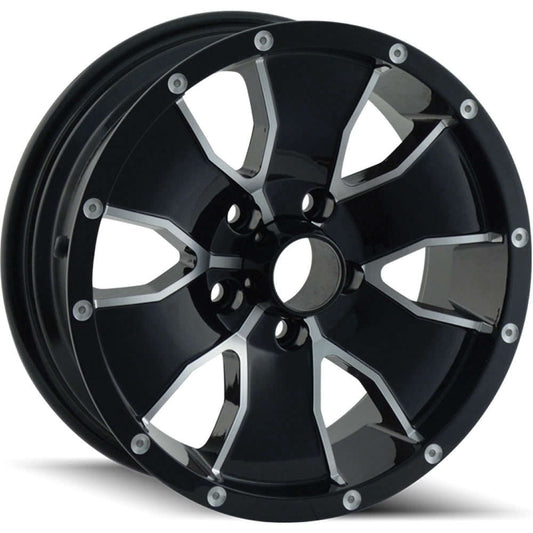 14" Inch 5x114.3 Wheel Rim TRAILER WHEELS 14 14x6 +0mm BLACK MACHINED