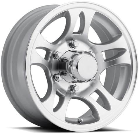14"  T03 5-Lug Boat Camper RV Trailer Wheel Rim Machined Silver (QTY 1)