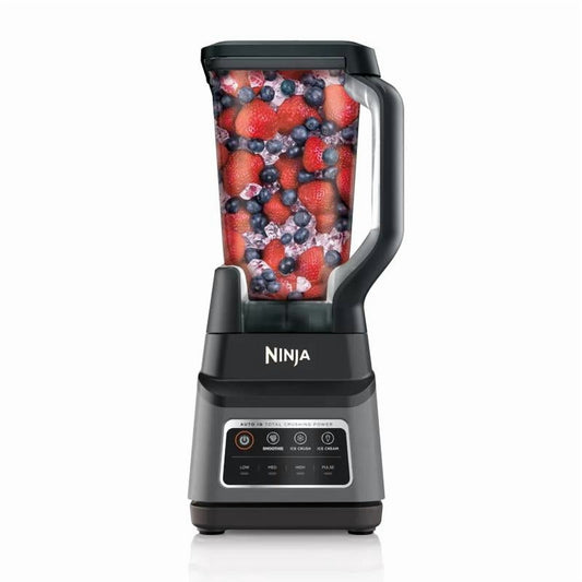 1400W Power Blender with Total Crushing Blades, 72oz BPA-Free Plastic Pitcher, Auto-iQ Function for Smoothies, Frozen Drinks & Ice Crushing, Dishwasher Safe, Black