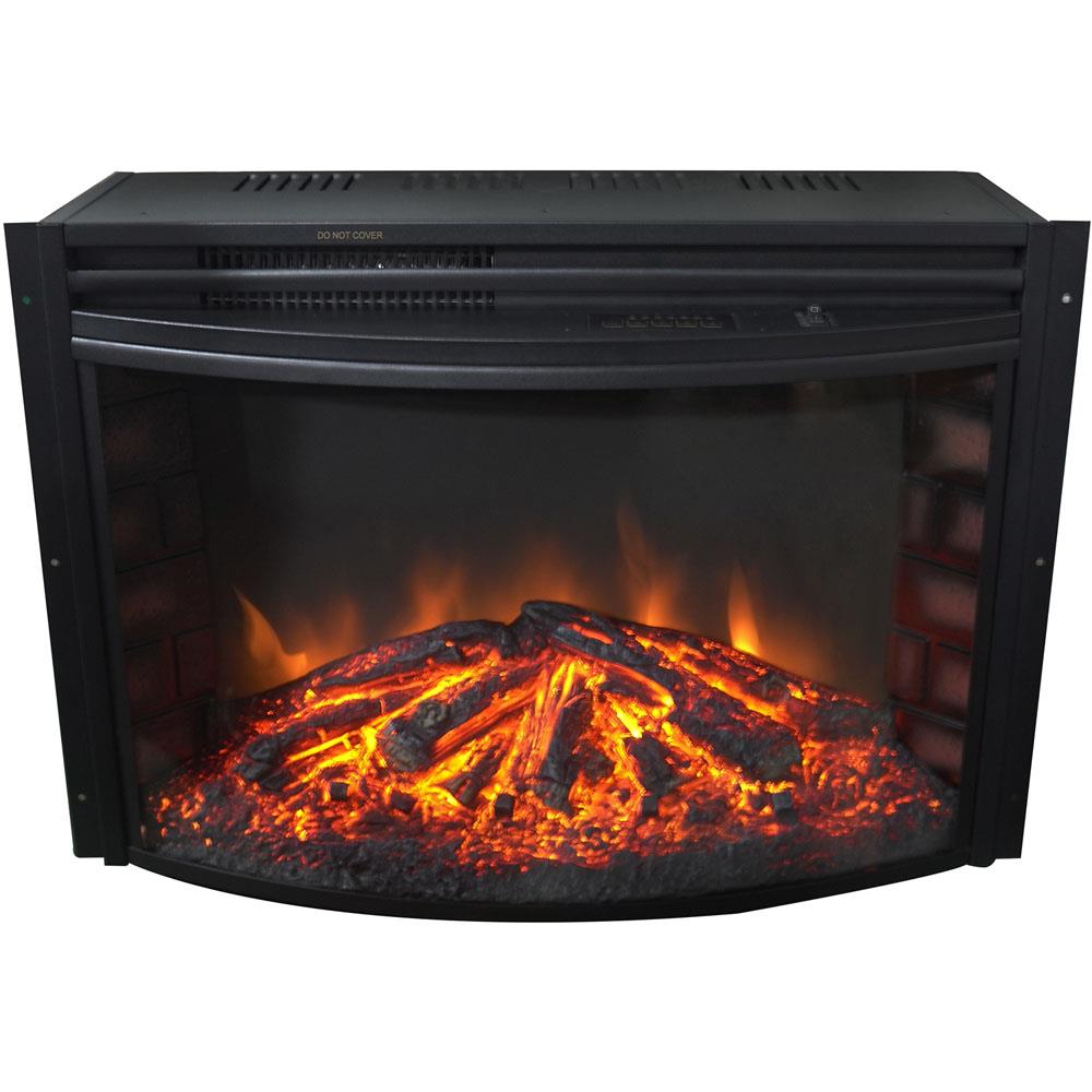 Cambridge 26.8-in W Black Fan-forced Electric Fireplace CAM25CINS-1BLK