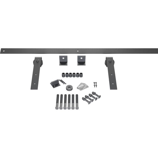 Goldberg Brothers 64-in Silver Metallic Indoor J-strap Single Double Barn door hardware kit