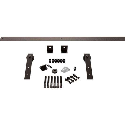 Goldberg Brothers 96-in Bronze Texture Indoor J-strap Single Double Barn door hardware kit