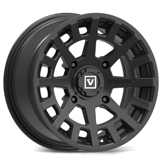 14x7 Valor Offroad V04 Satin Black UTV Wheel 4x137 (15mm)