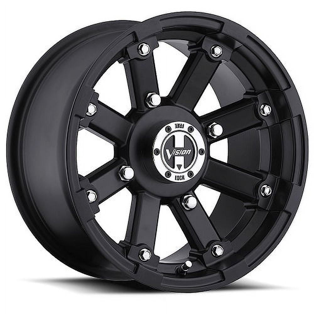 14x8 Vision 393 Lockout Matte Black UTV Wheel 4x156 (-10.2mm)