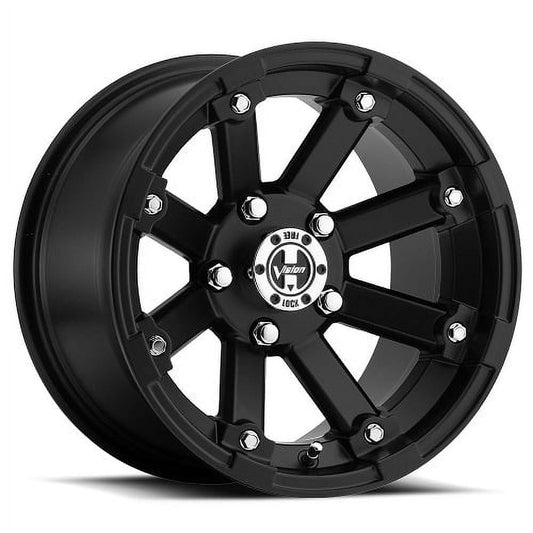 14x8 Vision 393 Lockout Matte Black UTV Wheel 5x4.5 (-10.2mm)