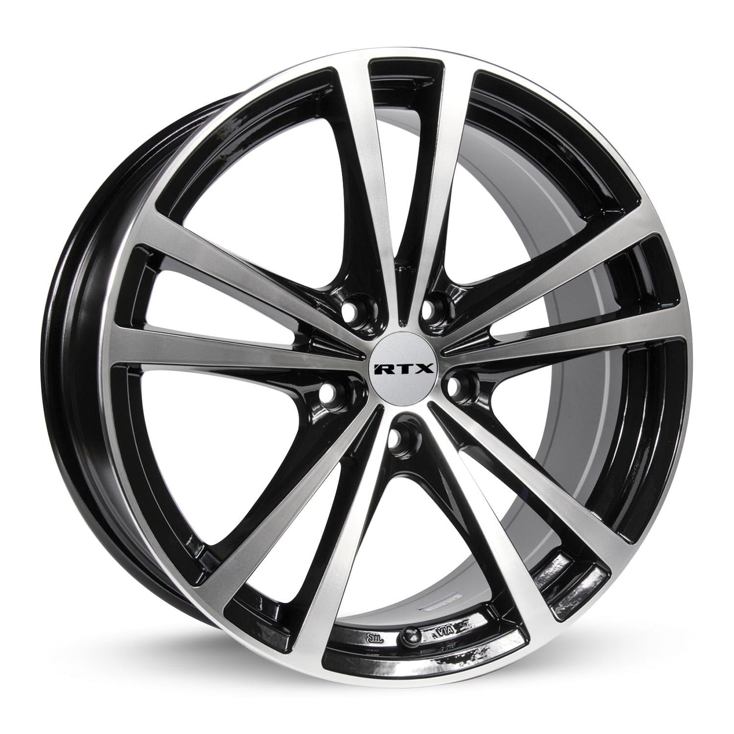 15 Inch Black Alloy Wheel Rim for Kia Forte5, RTX 81223 15x6.5 5x114.3 5Lug