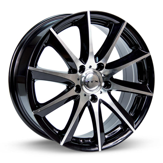 15 Inch Black Alloy Wheel Rim for Mitsubishi Mirage, RTX 81338 15x6.5 4x100 4Lug