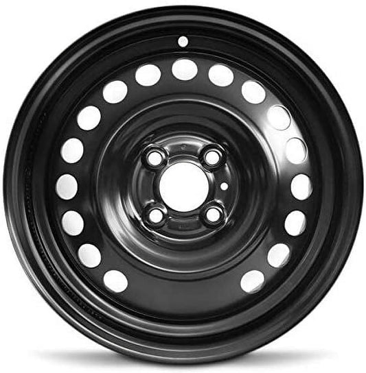 15 Inch Wheel for 2012-2019 Nissan Versa 4 Lug Black Steel Rim