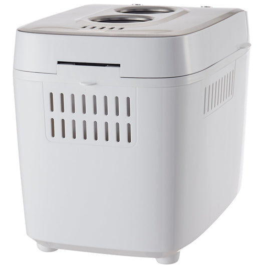 15-in-1 Bread Maker Machine, 3LB Nonstick Ceramic Pan, Gluten Free & Whole Wheat Bread Programmable, 3 Loaf Sizes & 3 Crust Colors, White (Dough Maker, Automatic)