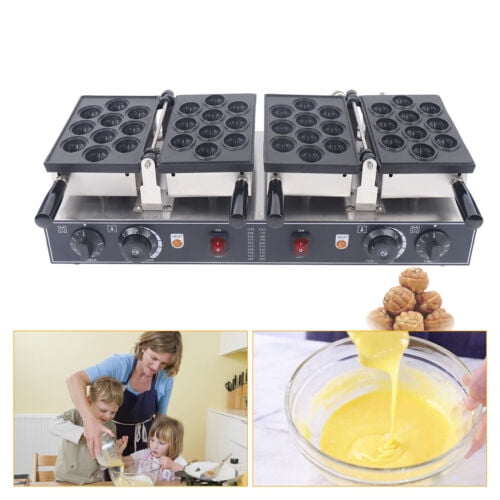 1500W Automatic Walnut Cake Maker Electric Mini Nut Waffle Bread Baking Machine