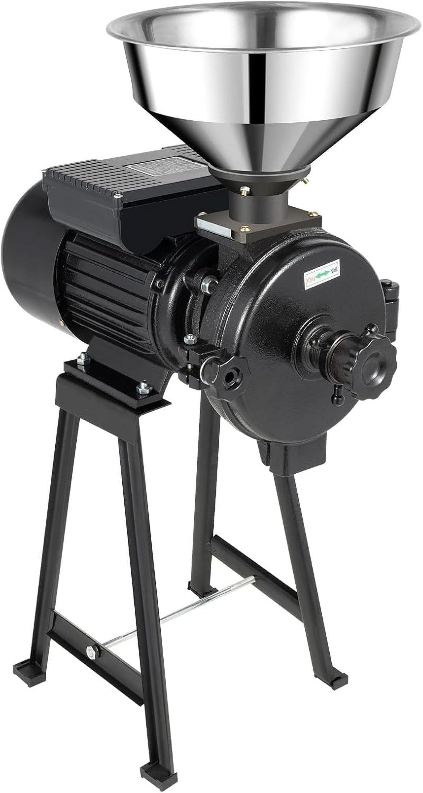1500W Electric Grain Mill,  Wheat Feed Mill Dry Grinder Grain Grinder Milling Machine with Stainless Steel Funnel, Wet Dry Cereal Grinder Rice Corn Coffee Flour Mill, 1400r/m, 110V