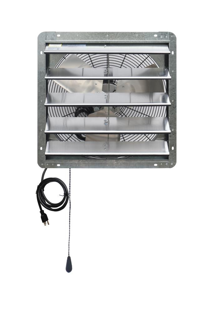 iLIVING Variable Speed Shutter Exhaust Fan 20-in Indoor Silver Wall Mounted Fan ILG8SF20V-T