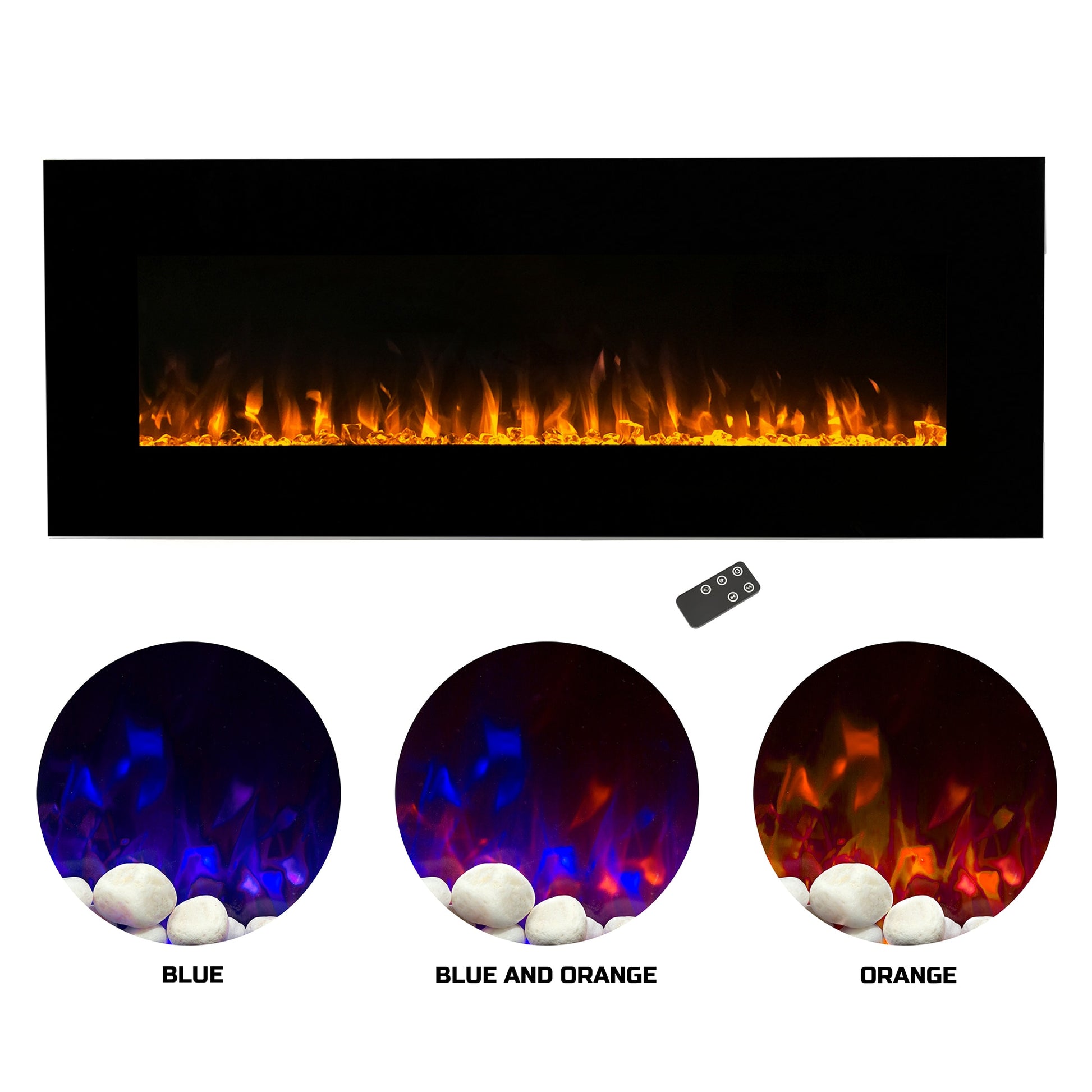 Hastings Home 54-in W Black LED Electric Fireplace 905948PJJ