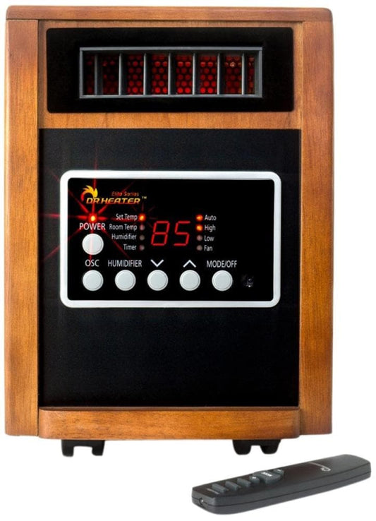 Dr. Infrared Heater Up to 1500-Watt Infrared Quartz Cabinet Indoor Electric Space Heater with Thermostat and Remote Included DR-998
