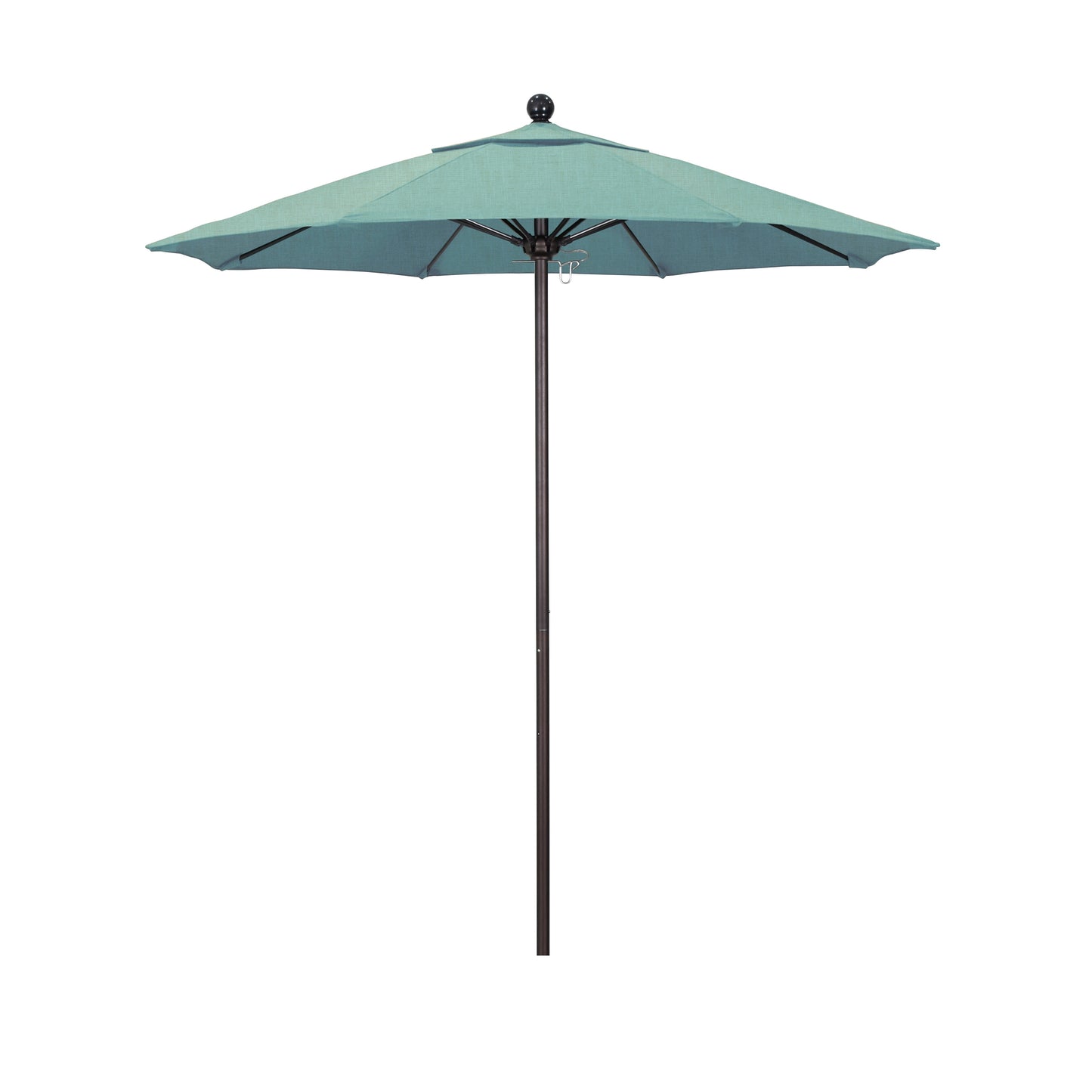 California Umbrella 7.5-ft Aluminum Green No-tilt Market Patio Umbrella