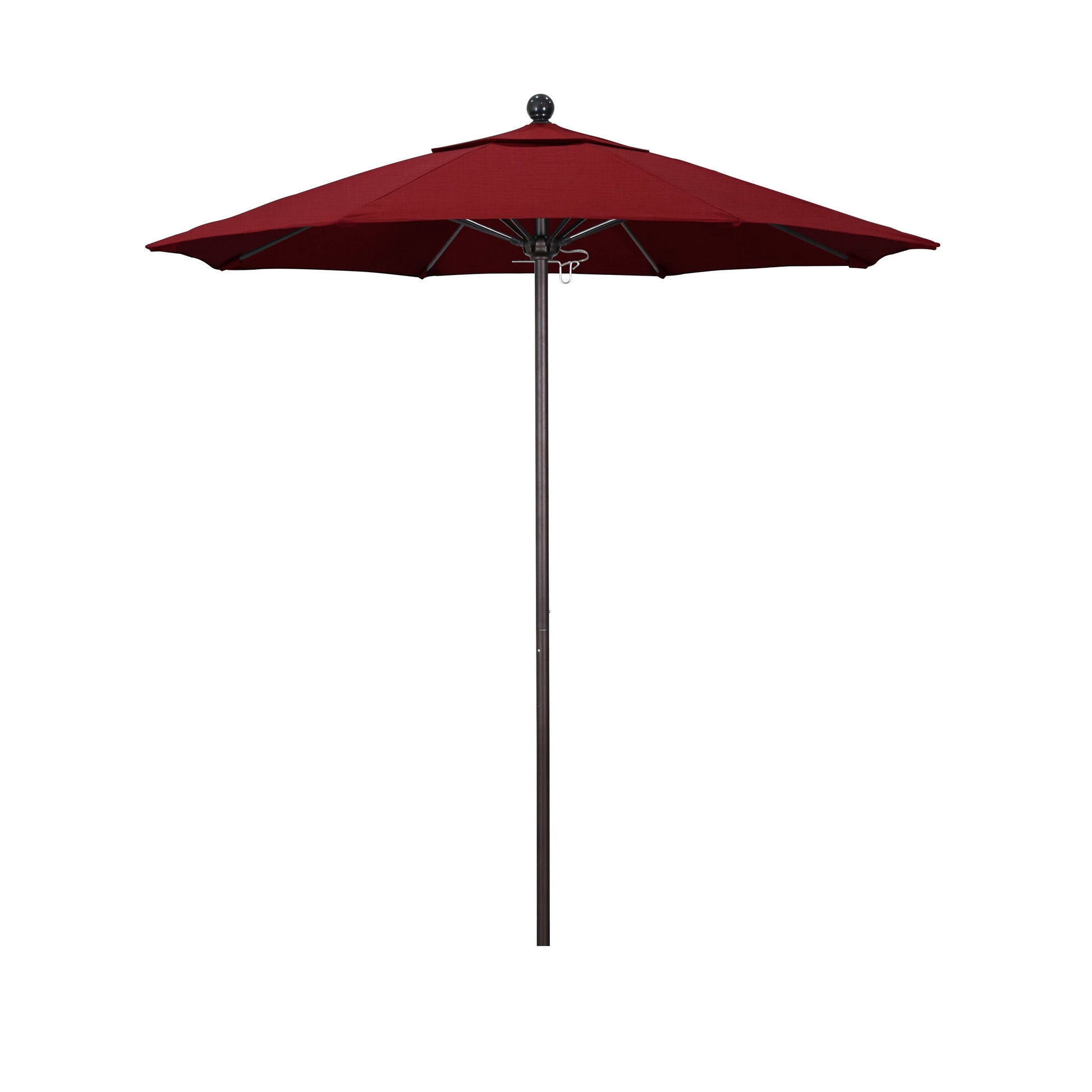 California Umbrella 7.5-ft Aluminum Red No-tilt Market Patio Umbrella