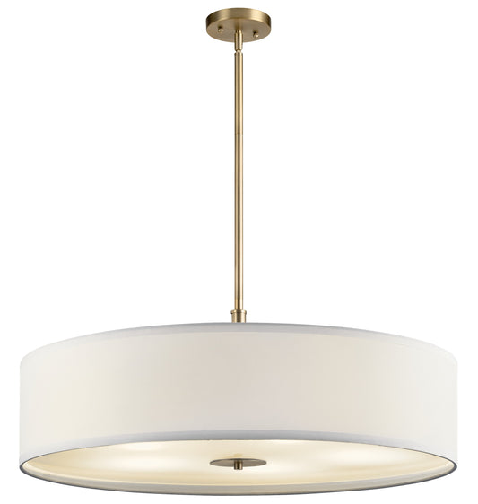 Kichler Drum 5 -Light Classic Bronze Transitional Etched glass Drum Large Hanging Pendant light 2548581