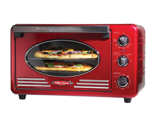 Nostalgia 12-Slice Red Convection Toaster Oven Automatic Shut-off (1500-Watt) RTOV2RR