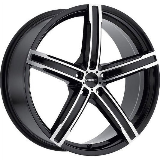 15x6.5 Vision 469 Boost Black Machined Wheel 4x100 (38mm)