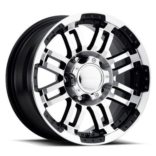 15x6 Vision 375 Warrior Gloss Black Machined Face Wheel 5x4.5 (0mm)