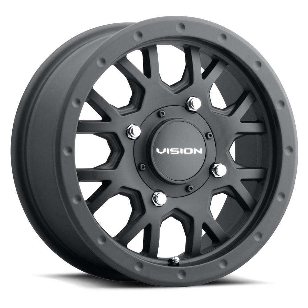 15x6 Vision GV8 Invader Satin Black UTV Wheel 4x110 (38mm)