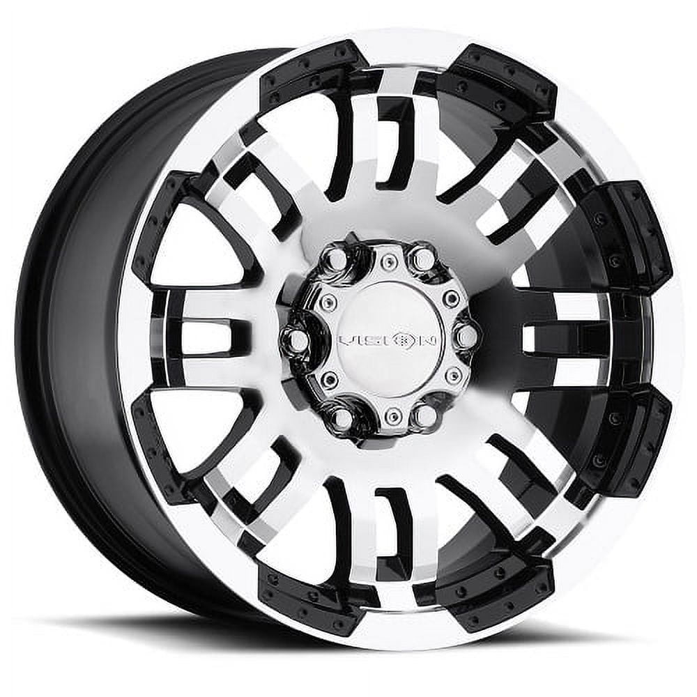 15x6 Vision Off-Road 375 Warrior Black Machined Wheel 6x5.5 (0mm)