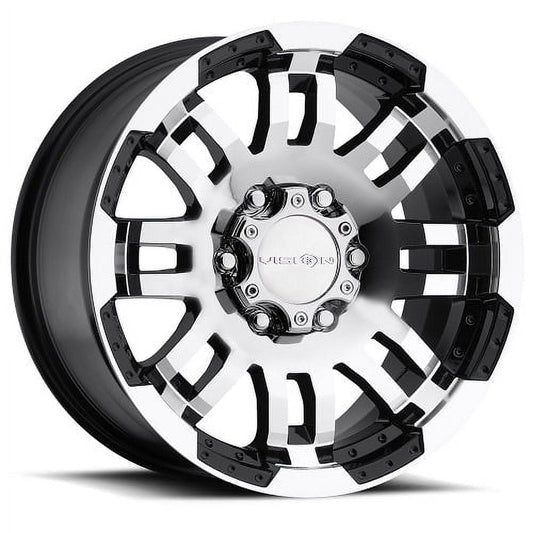 15x6 Vision Off-Road 375 Warrior Black Machined Wheel 6x5.5 (0mm)