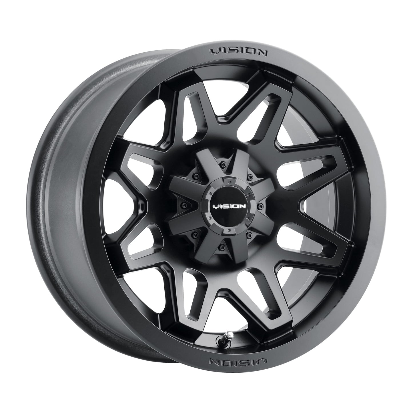 15x7 Vision 416 Se7en Matte Black UTV Wheel 4x110 (38.1mm)