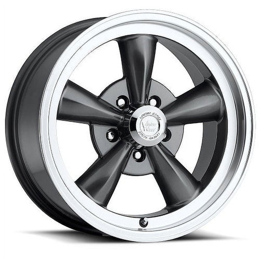 15x8 American Muscle 141H Legend 5 Gunmetal Mach Wheel 5x4.75 (0mm)